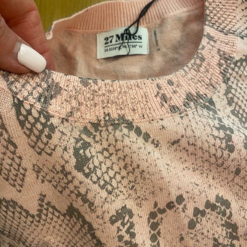 Women’s Sleeveless Pink Animal Print Snakeskin New S/M Mischa Top - Picture 7 of 16